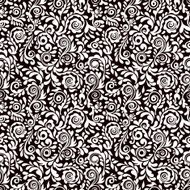 Abstract seamless lace pattern with flowers N7