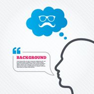 Mustache and Glasses sign icon Hipster symbol N22