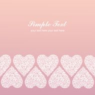 Abstract pink floral hearts decorative background
