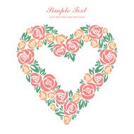 Floral love garland in the heart shape design N2