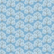 Winter trees seamless pattern (Abstract season background N3
