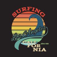 California surf illustration vectors t-shirt graphics