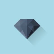 Flat web icon Black diamond