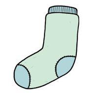 single blue sock