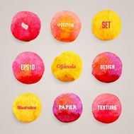 Watercolor Labels Set
