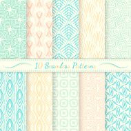 Set of ten seamless retro patterns N2