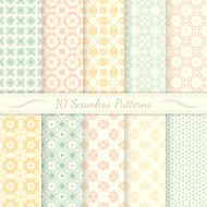 Set of ten seamless retro patterns N3