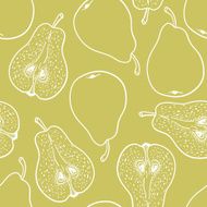 Pattern with ripe pears N8