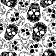 vector pattern with skulls N6