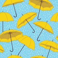 vector seamless pattern with blue umbrellas N3