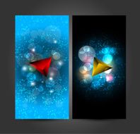 Abstract colorful 3D triangle background
