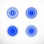 set of abstract blue circle pattern for design N3
