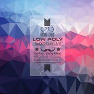 Low Poly trangular trendy hipster background N21