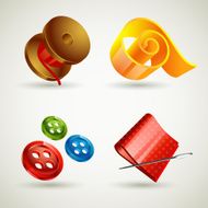 Sewing accessories icons