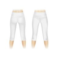 Vector White Leggings Pants Isolated on Background