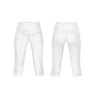Vector White Leggings Pants Isolated on Background N2