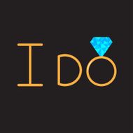 I do Gold wedding ring with blue diamond