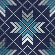 Knitted Vintage Sweater Design Fair Isle Seamless Pattern N3