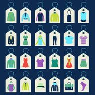 vector set with collection of fashion clothing