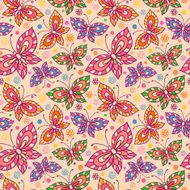 Seamless pattern with stylized butterflies N10