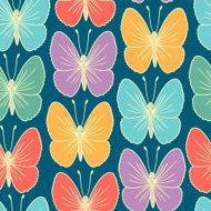 Seamless pattern with stylized butterflies N11