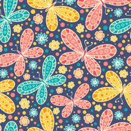 Seamless pattern with stylized butterflies N12