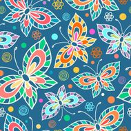 Seamless pattern with stylized butterflies N13