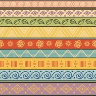 Tribal striped hand drawn seamless pattern N2