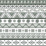 Tribal striped hand drawn seamless pattern N3