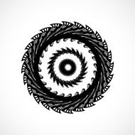 abstract black circle pattern for design
