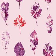 fingerprint pattern from the of leaves painted in watercolor N2