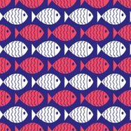Seamless nautical pattern with fish N4