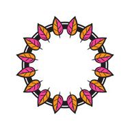 Tribal floral wreath N5