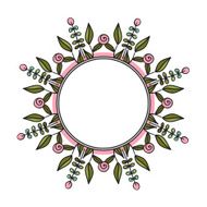 Tribal floral wreath N7