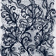 Abstract Lace Ribbon Vertical Seamless Pattern N7