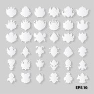 Vector objects isolated on grey white background