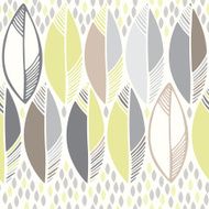 Seamless pattern of abstract leaves on a white background