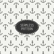 Vector seamless retro pattern with hipster anchor Stylish texture