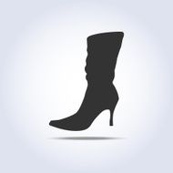 Women&#039;s winter boot flat icon N2