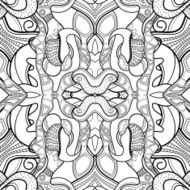 Vector Seamless Monochrome Abstract Pattern N23