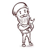 Hand drawn hipster Vector cartoon illustration N8