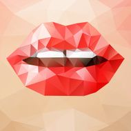 Woman triangle lips