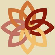 Colorful set leaf symbol icons N2