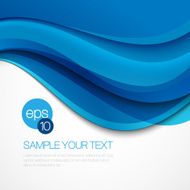 Abstract background with blue wave Vector illustration