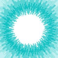 Round frame - Abstract geometric pattern with melted strokes