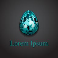Stylish creative crystal easter egg logo sample text