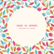 Vector colorful branches frame seamless pattern background