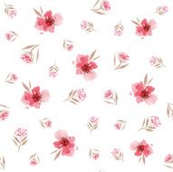 Watercolor flower pattern N117