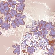 Floral background with flowers N3