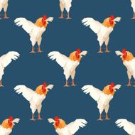 Seamless pattern with rooster 1